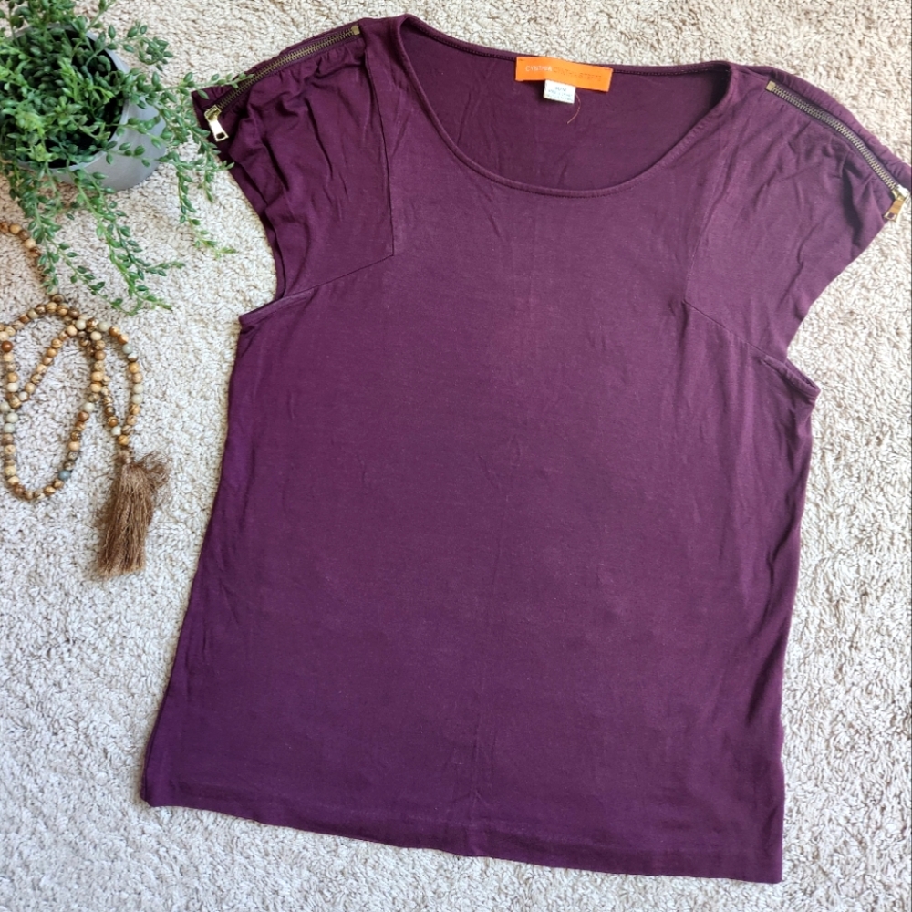 Cynthia Steffe Brans Zip Sleeve Work Top - Size M